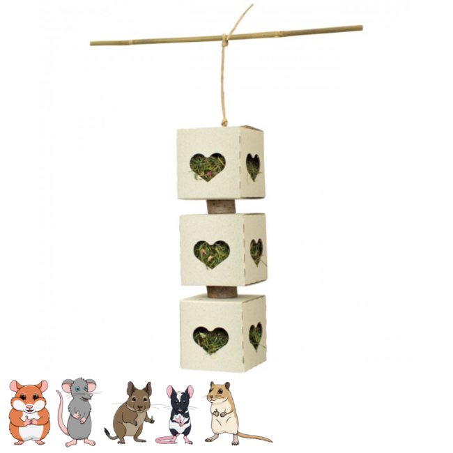 Bloemen kubussen - Snack voor konijnen en knaagdieren - 200 gram