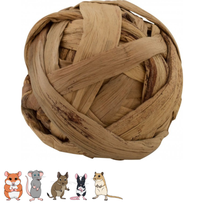 Natural gnawing balls - Snack for rabbits and rodents - 3 pieces