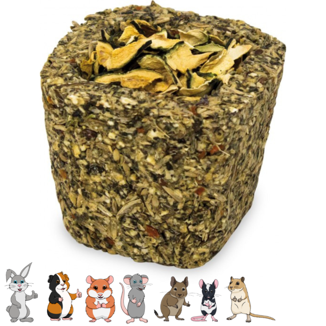 Gnawing tray - Snack for rabbits and rodents - Assorted - 75 grams