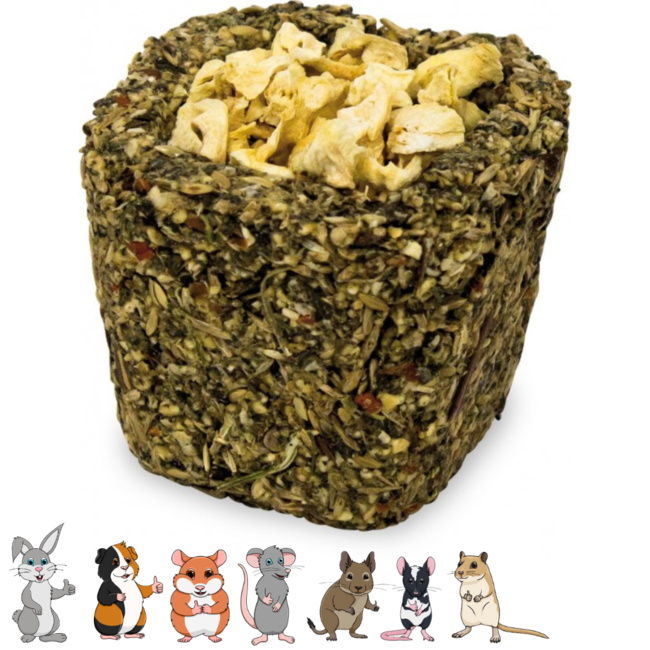 Gnawing tray - Snack for rabbits and rodents - Assorted - 75 grams