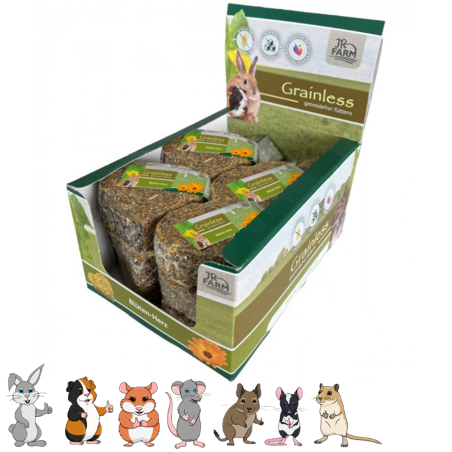 Graanvrij hart - Snack voor konijnen en knaagdieren -  90 gram