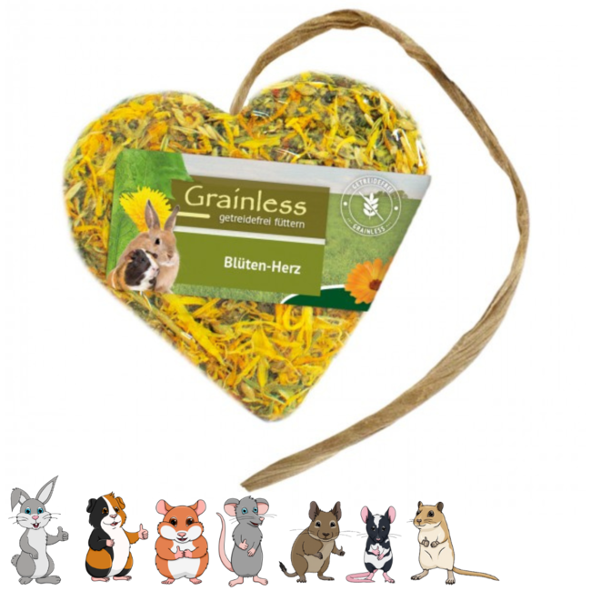 Grain-free heart - Snack for rabbits and rodents - 90 grams
