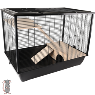 Flamingo Rat enclosure - 77 x 47 x 60 cm - Black