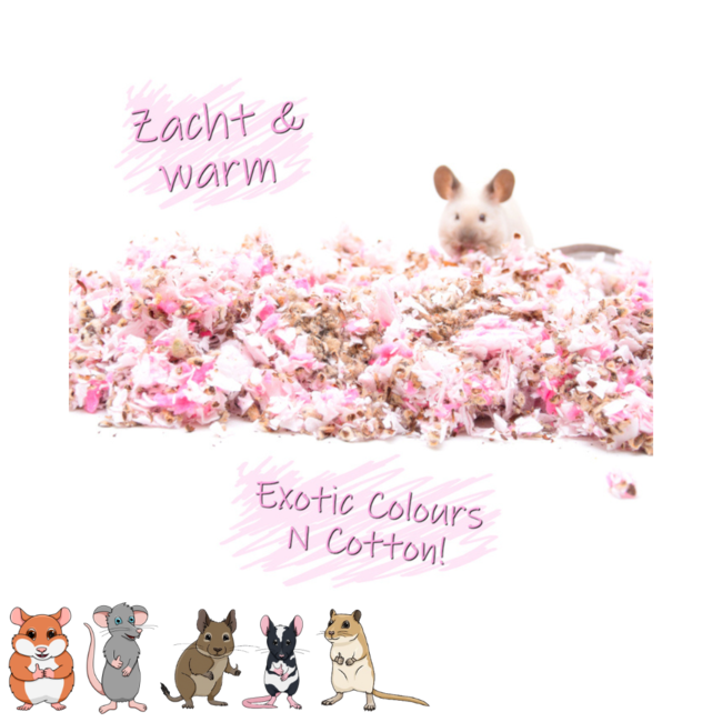 Nesting material for hamsters and other rodents - Soft and pleasantly warm for in a house - 3 liters