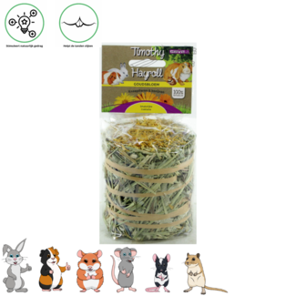 Esve Timothy hay roll with marigold