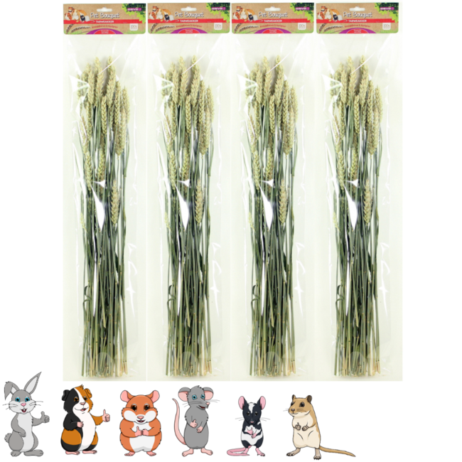 Esve Pet Bouquet Tarweakker - Snack van tarwe voor konijnen, cavia's, hamsters, gerbils, muizen en ratten