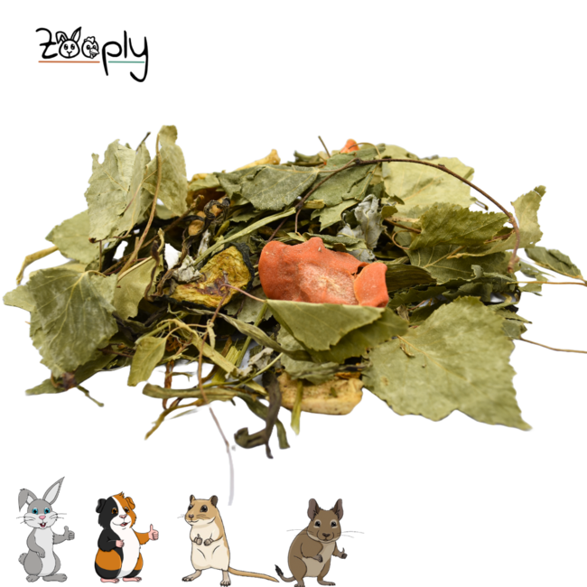 Zooply Vegetable and Herb Mix - Various dried vegetables and herbs for rabbits and rodents - Healthy snack