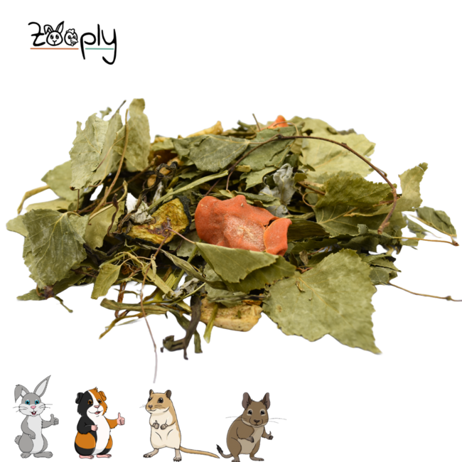 Zooply Vegetable and Herb Mix - Various dried vegetables and herbs for rabbits and rodents - Healthy snack