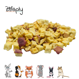 Zooply Apple cubes in a 250-gram container