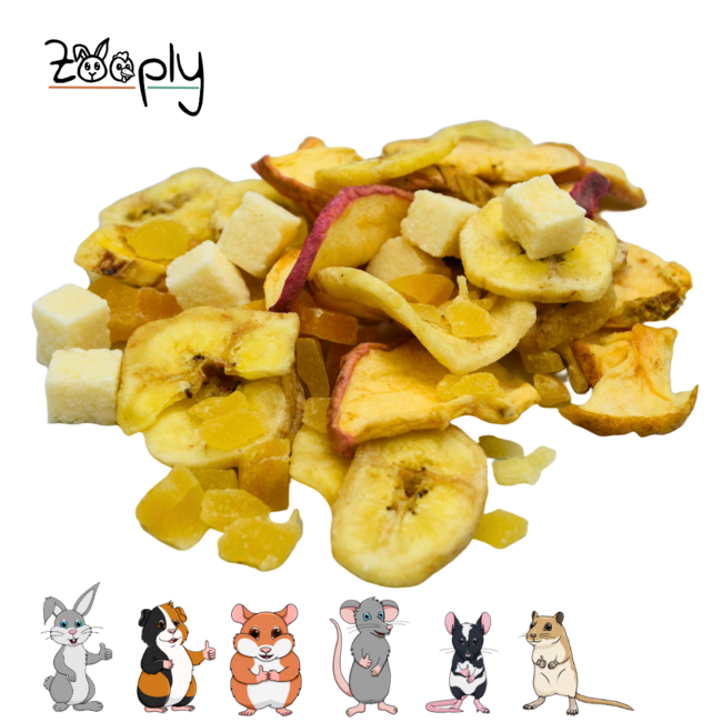 Gele fruitmix in bakje 400 gram