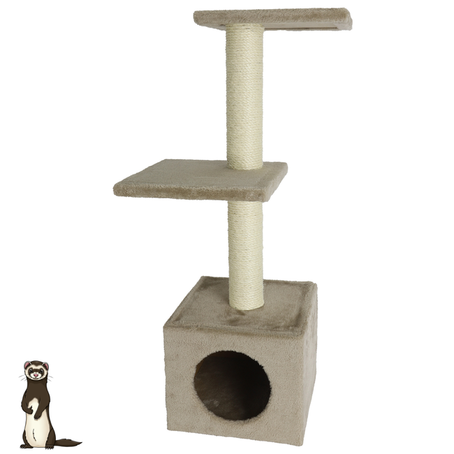 Speelpaal voor fretten - Taupe