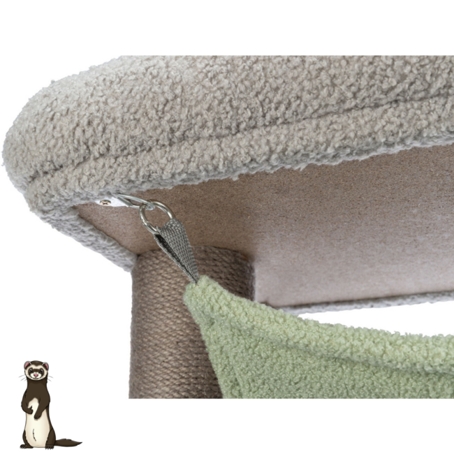 Play pole with hammock