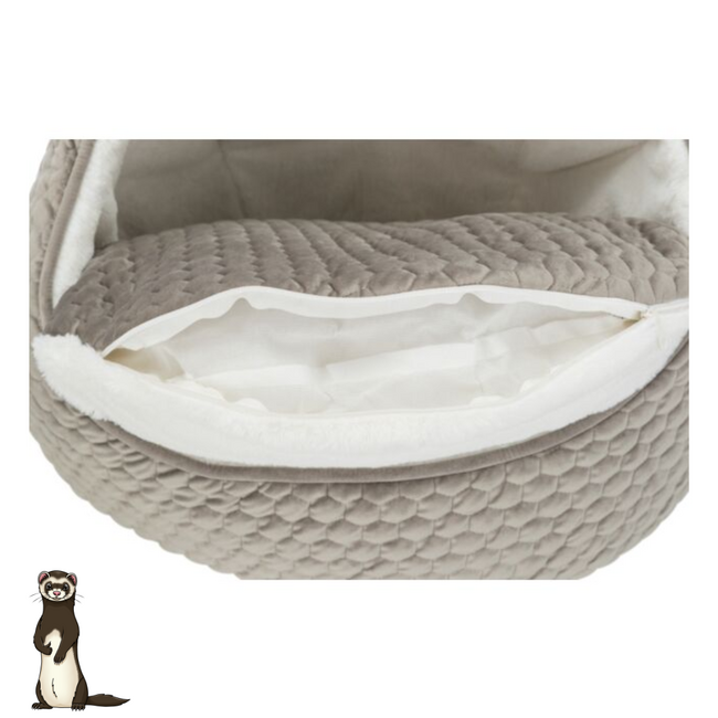 Trixie Fretten Slaapmand - Zachte slaapmand voor fretten - Taupe/Crème