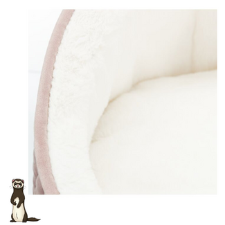 Trixie Ferret Sleeping Basket - Pink/White