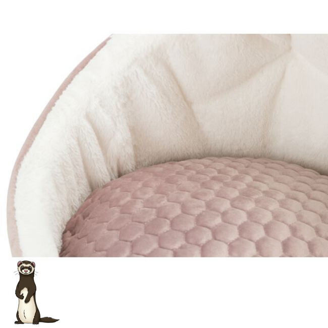 Trixie Fretten Slaapmand - Zachte slaapmand voor fretten - Roze/Wit