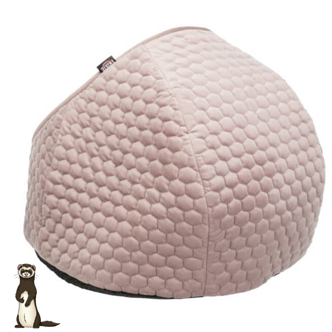 Ferret Sleeping Basket - Pink/White