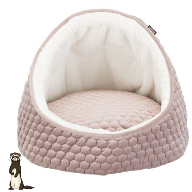 Trixie Fretten Slaapmand - Zachte slaapmand voor fretten - Roze/Wit