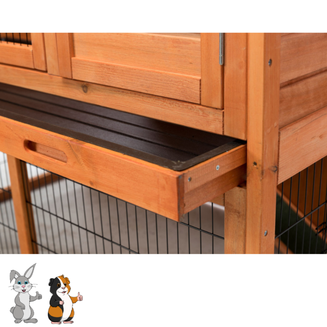 Rabbit Hutch - Outdoor Enclosure - 124 × 102 × 78 cm
