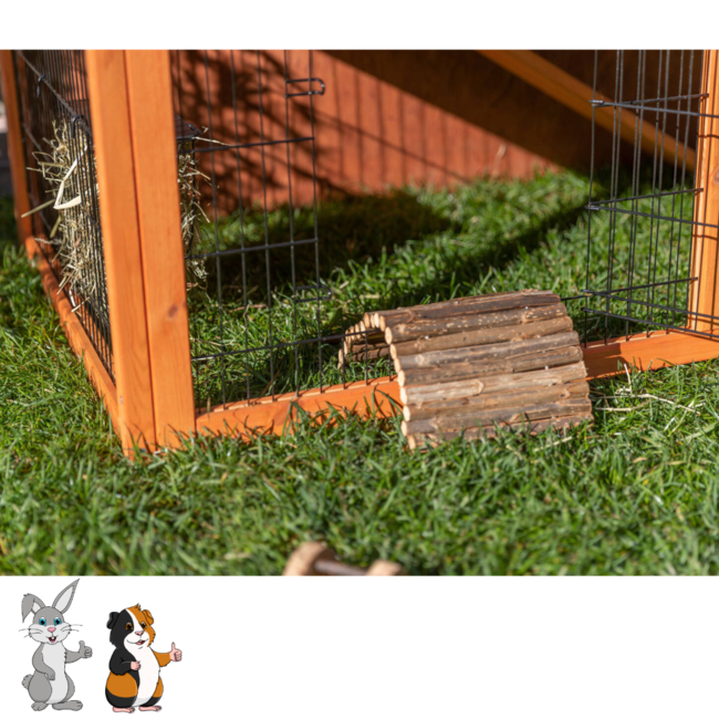 Rabbit Hutch - Outdoor Enclosure - 124 × 102 × 78 cm