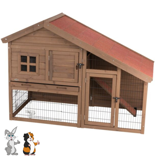 Rabbit Hutch - Outdoor Enclosure - 151 × 80 × 107 cm