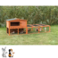 Wooden outdoor run - Run for rabbits and guinea pigs - 174 × 48 × 109 cm - Brown