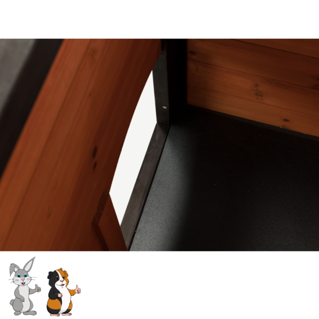 Natura Run with Cover in Black/Brown 150 × 53 × 150 cm, Black/Brown