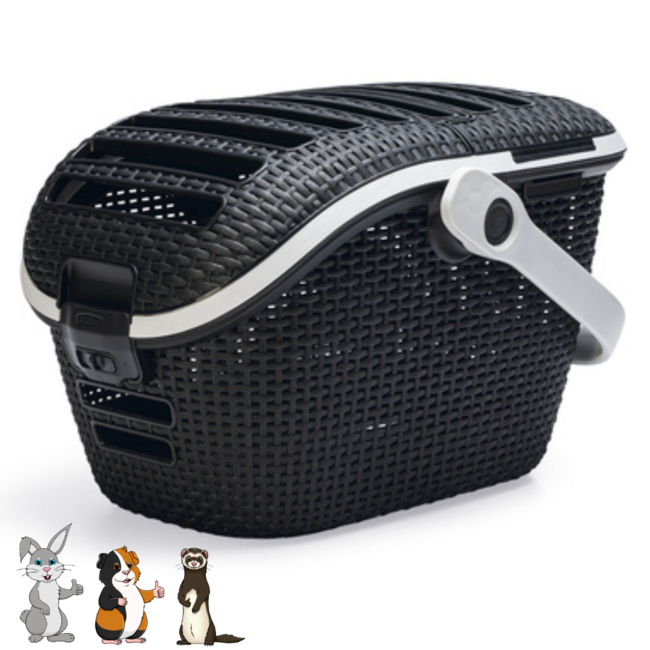 Reismand voor konijnen en cavia's - Luxe - Stevig - 51x38x33 - Antraciet