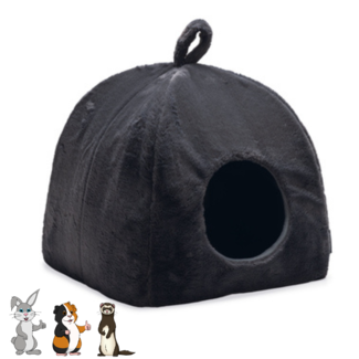Beeztees Pluche huis - Antraciet - 40x40x40 cm