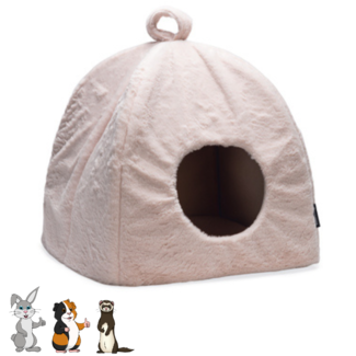 Beeztees Pluche huis - Roze - 40x40x40 cm