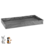 Rabbit and Guinea Pig Enclosure – Wire Cage with Side Panel - Easy access via steps - 120 x 90 x 80 cm – Grey