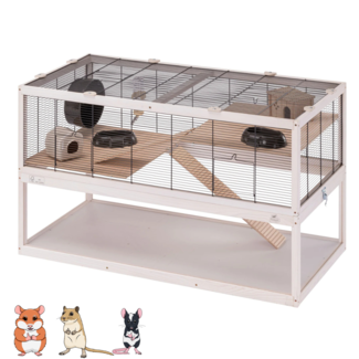 Ferplast Knaagdierkooi 100 x 61 x 50 cm – Hout / Plexiglas