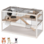 Knaagdierkooi met Plexiglas Onderbak - Luxe - 100 x 61 x 50 cm – Hout