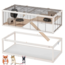 Knaagdierkooi met Plexiglas Onderbak - Luxe - 100 x 61 x 50 cm – Hout