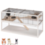 Knaagdierkooi met Plexiglas Onderbak - Luxe - 120 x 61 x 52 cm – Hout