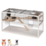 Knaagdierkooi met Plexiglas Onderbak - Luxe - 120 x 61 x 52 cm – Hout