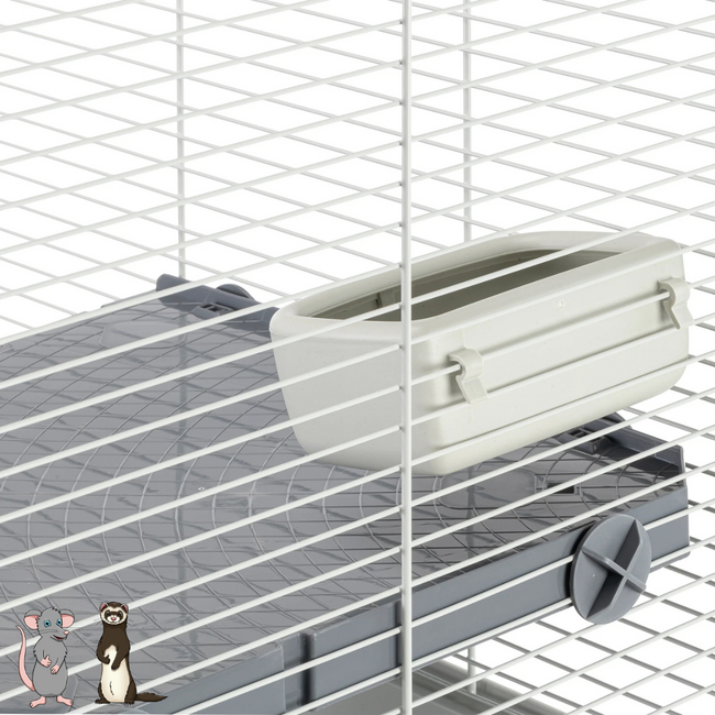 Ferplast Ratten- en Frettenverblijf - Ruim verblijf voor ratten en fretten - 75 × 80 × 161 cm