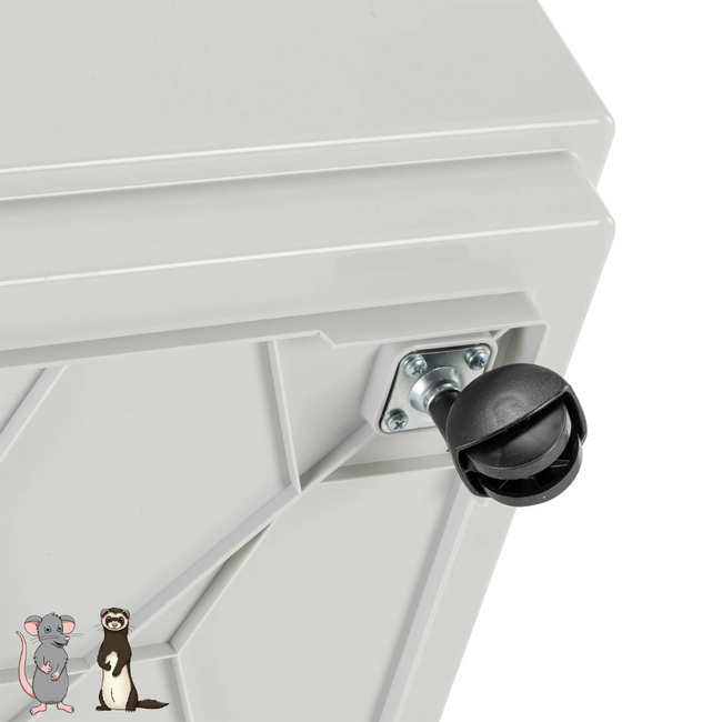 Ferplast Ratten- en Frettenverblijf - Ruim verblijf voor ratten en fretten - 75 × 80 × 161 cm