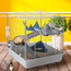 Large cage with platforms and furnishings - Spacious enclosure for rats and ferrets - 80 x 75 x 86.5 cm - Grey