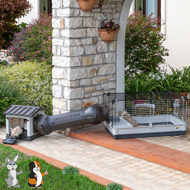 Metró Koppelstuk - Verbinding voor Ferplast Tunnel -Ø 27 x 22 cm - Bruin