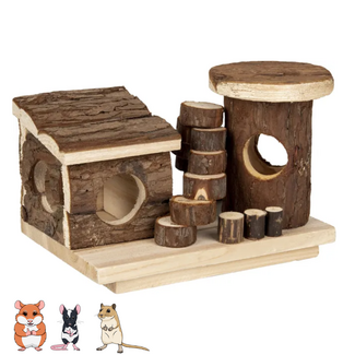 Flamingo Rodent tower - 21 x 15 x 13 cm