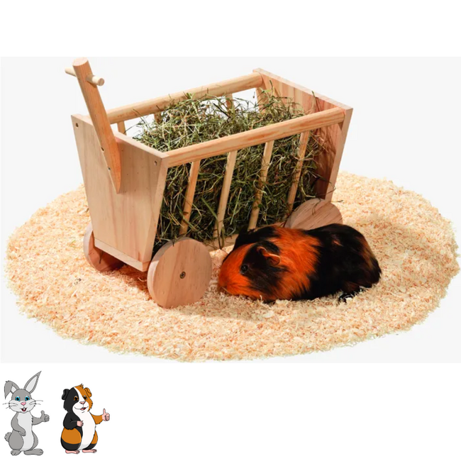 Hooiwagen - Leuke houder voor hooi - Voor cavia's en konijnen - 29 x 19 x 27cm