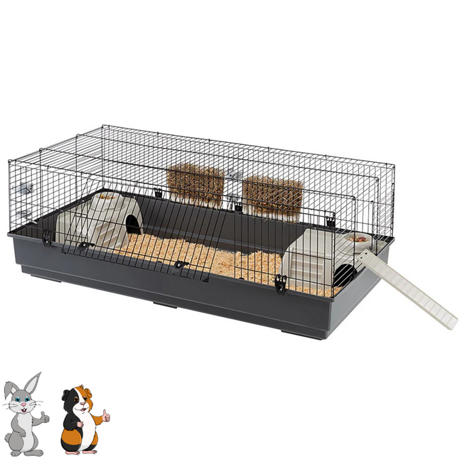 Rabbit or Guinea Pig Hutch - Comfortable enclosure for rabbits and guinea pigs - 140 x 71 x 51 cm