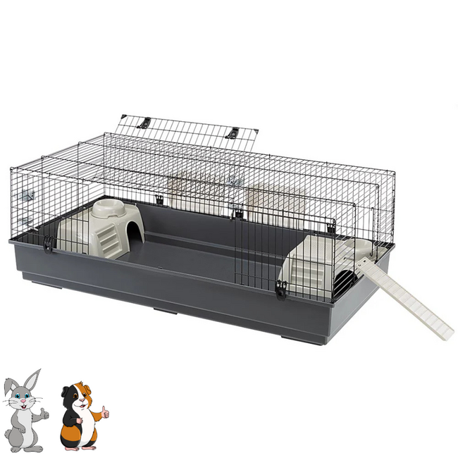 Rabbit or Guinea Pig Hutch - Comfortable enclosure for rabbits and guinea pigs - 140 x 71 x 51 cm