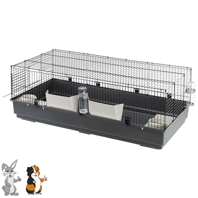 Konijnen- of Caviaverblijf - Comfortabel verblijf voor konijnen en cavia's - 140 x 71 x 51 cm