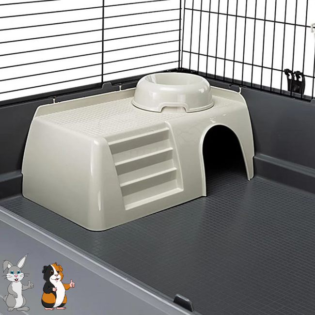 Rabbit or Guinea Pig Hutch - Comfortable enclosure for rabbits and guinea pigs - 140 x 71 x 51 cm