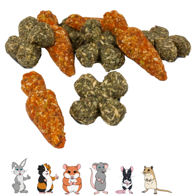 Graanvrije geluksworteltjes - Lekkere snack voor knaagdieren - 125 gram