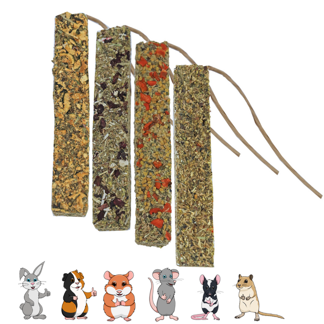 Grain-free gnaw sticks pack with vegetables - Tasty snack for rodents - 450 grams