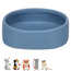 Ceramic food bowl - Convenient food bowl for rabbits, guinea pigs and other rodents - Blue - 200 ml - Round