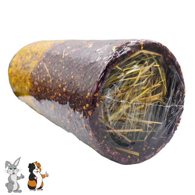 Hay tunnel with herbs and seeds - Ø 10 cm x 25 cm