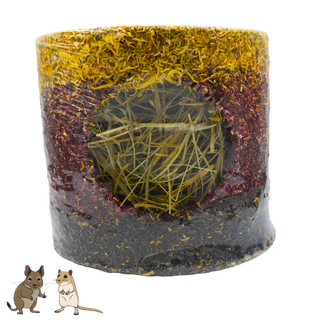 Wielink Knabbelhuisje met hooi - 15 x 13 cm